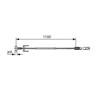 Marca Reconocida Cable de accionamiento, freno de estacionamiento BOSCH 1 987 482 043